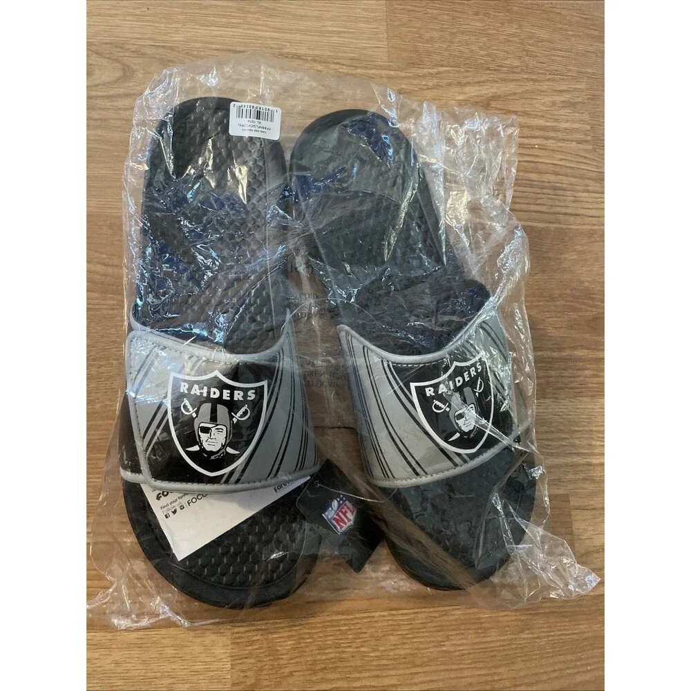 Las Vegas Raiders Legacy Sport Slide Mens Size XL 13-14 NWT